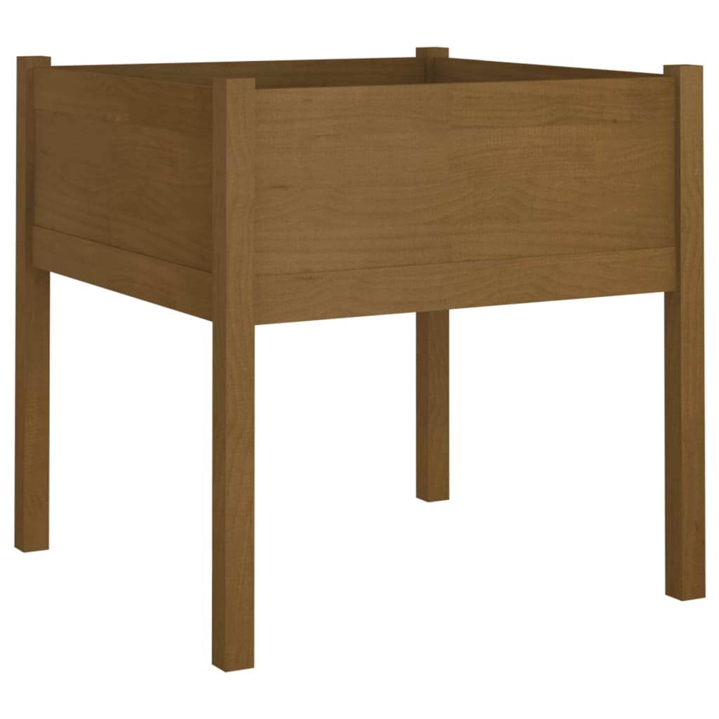 Vrtne sadilice 2 kom boja meda 70 x 70 x 70 cm masivna borovina