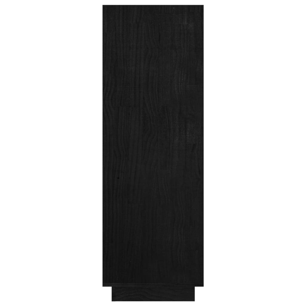 Ormarić za knjige / pregrada crni 80x35x103 cm od borovine