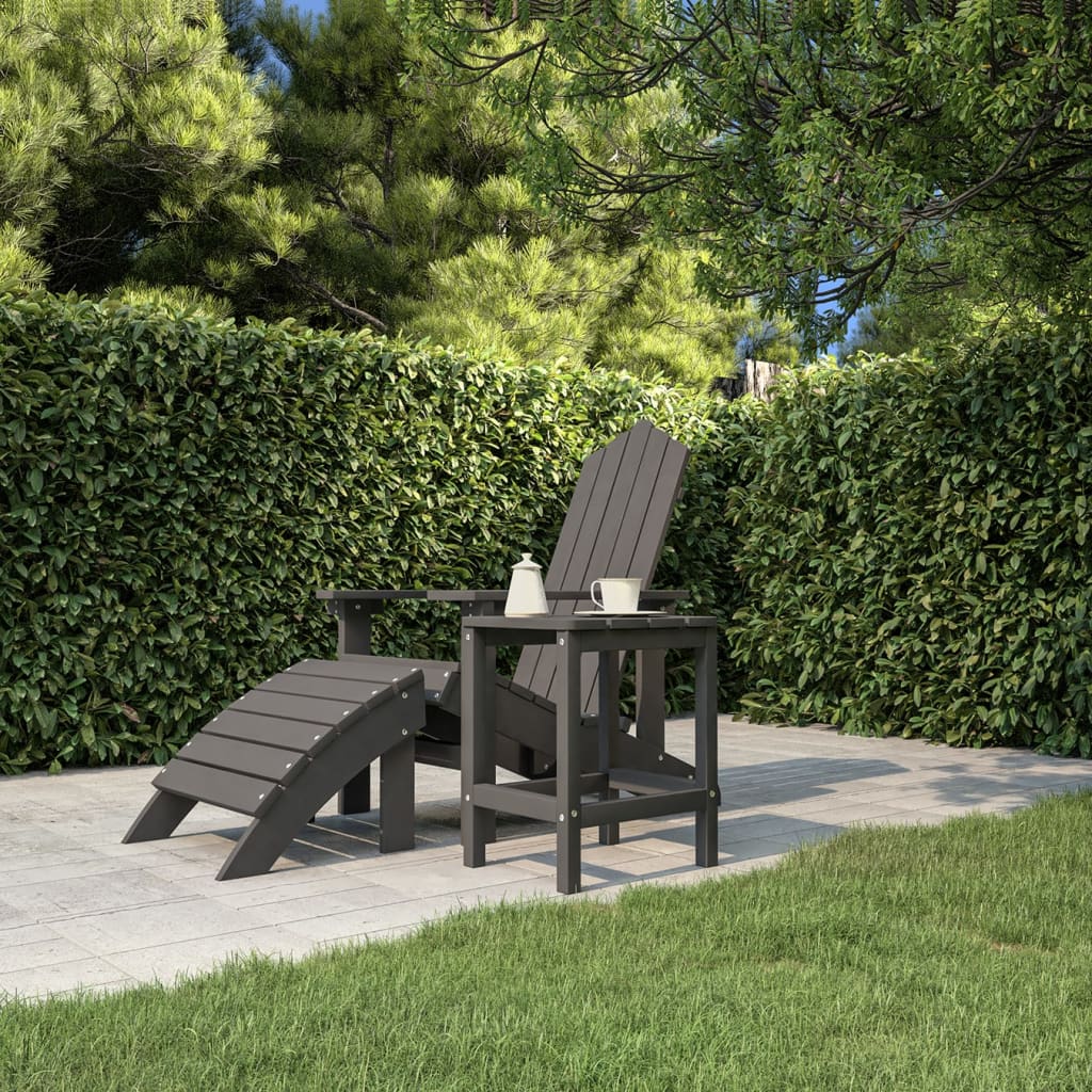 Vrtni stol Adirondack antracit 38 x 38 x 46 cm HDPE