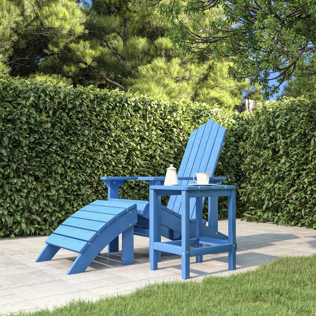 Vrtni stol Adirondack plava boja vode 38 x 38 x 46 cm HDPE