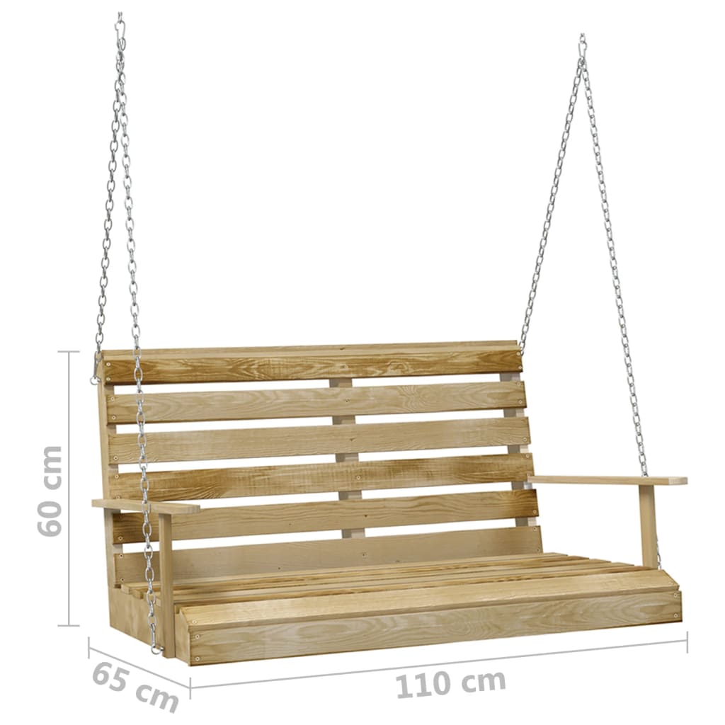 Klupa za ljuljanje 110 cm od impregnirane borovine