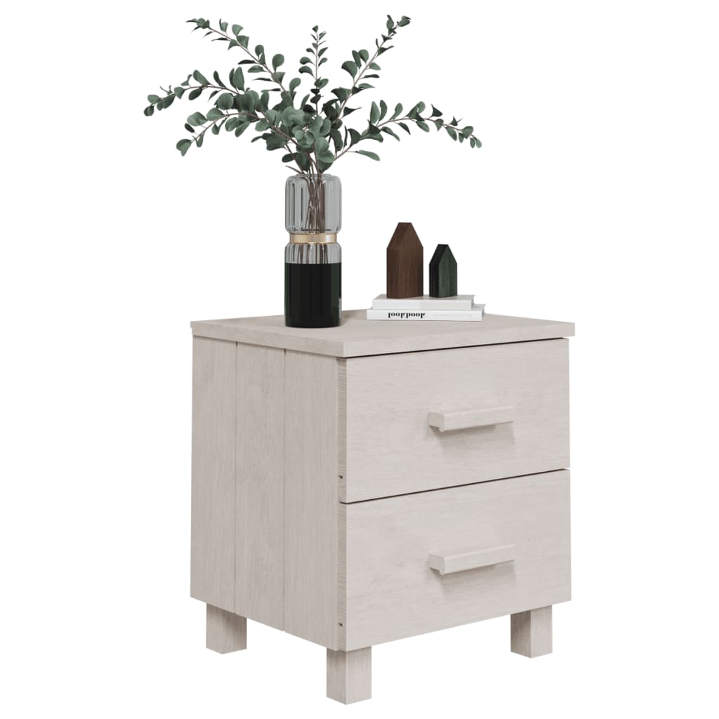 Noćni ormarići HAMAR 2 kom bijeli 40 x 35 x 44,5 cm od borovine