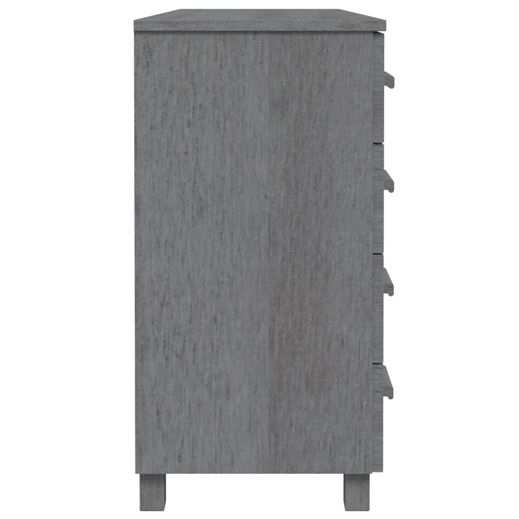 Komoda HAMAR tamnosiva 113 x 40 x 80 cm od masivne borovine