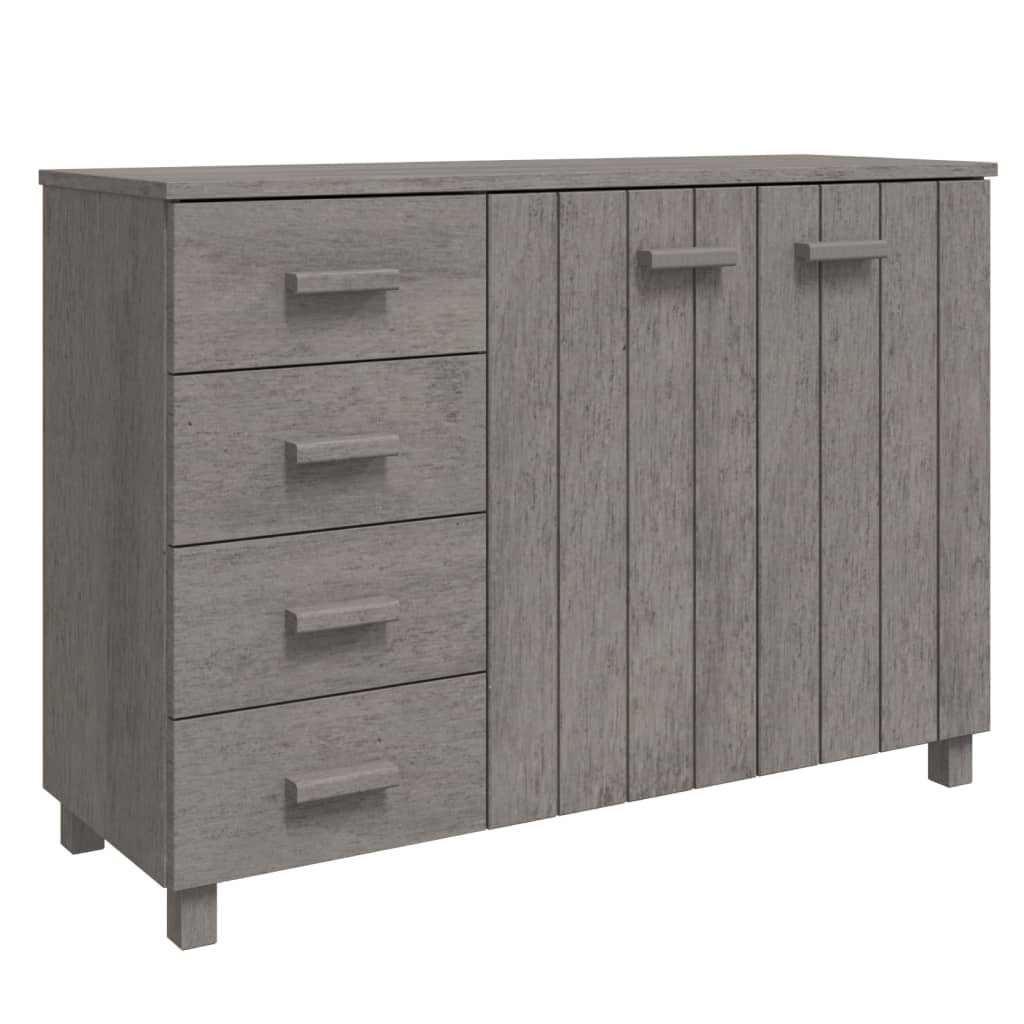 Komoda HAMAR svjetlosiva 113 x 40 x 80 cm od masivne borovine