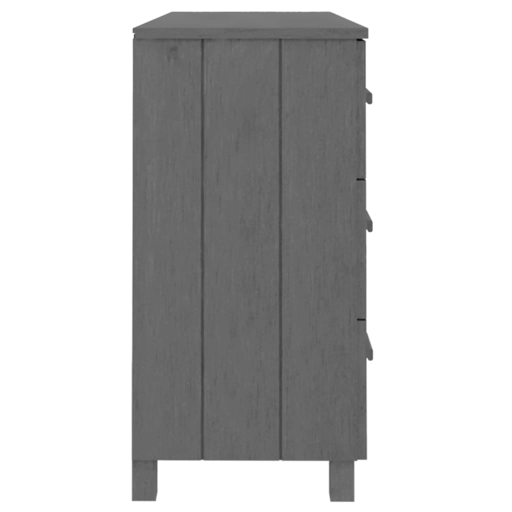 Komoda HAMAR tamnosiva 113 x 40 x 80 cm od masivne borovine
