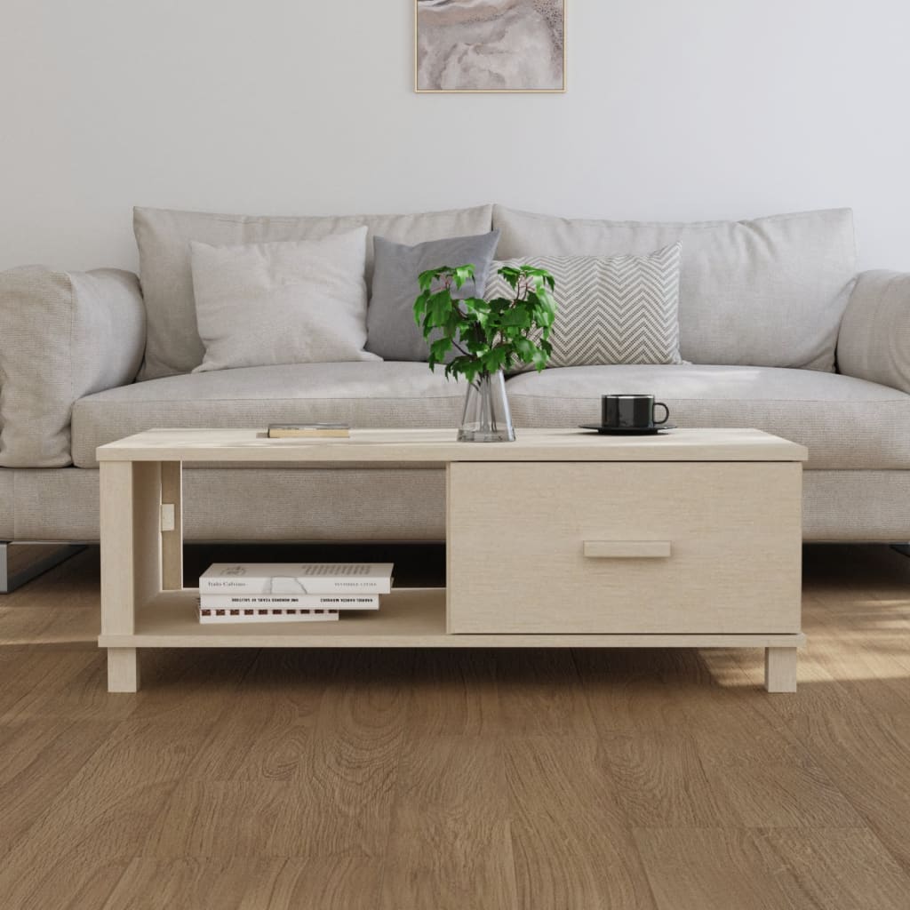 Stolić za kavu HAMAR boja meda 100x55x35 cm od masivne borovine