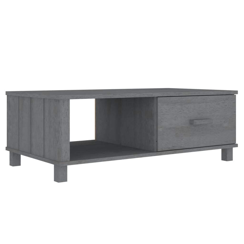 Stolić za kavu HAMAR tamnosivi 100x55x35 cm od masivne borovine