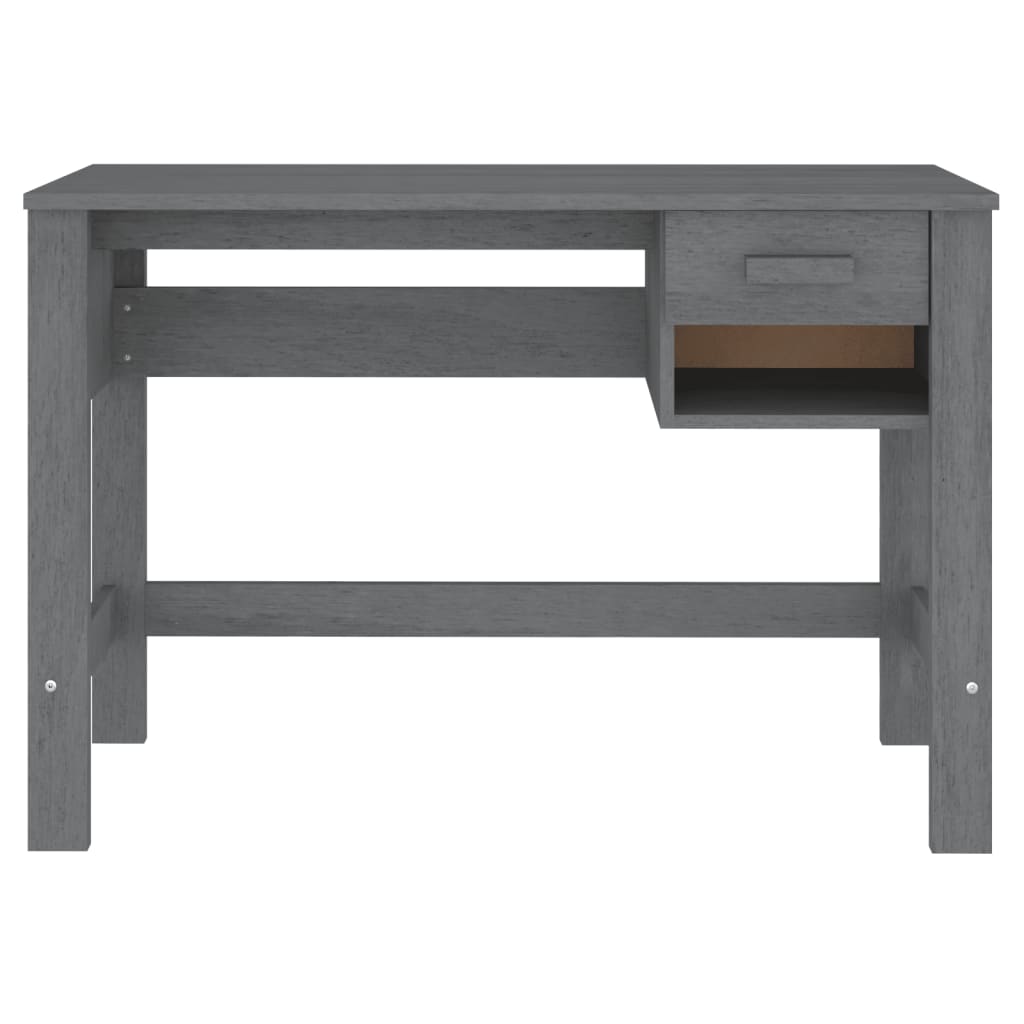 Radni stol HAMAR tamnosivi 110 x 40 x 75 cm od masivne borovine