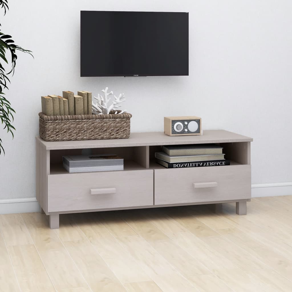 TV ormarić HAMAR bijeli 106 x 40 x 40 cm od masivne borovine