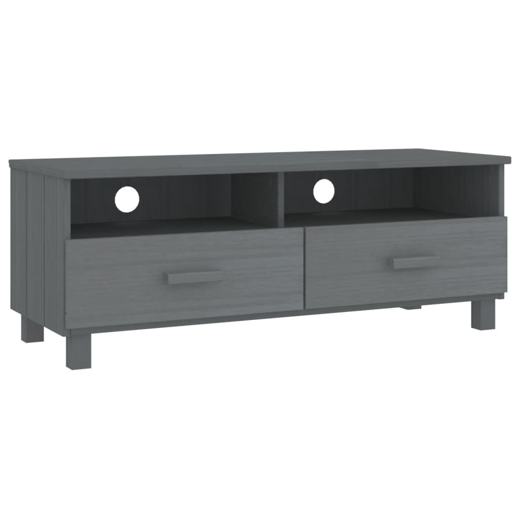 TV ormarić HAMAR tamnosivi 106 x 40 x 40 cm od masivne borovine
