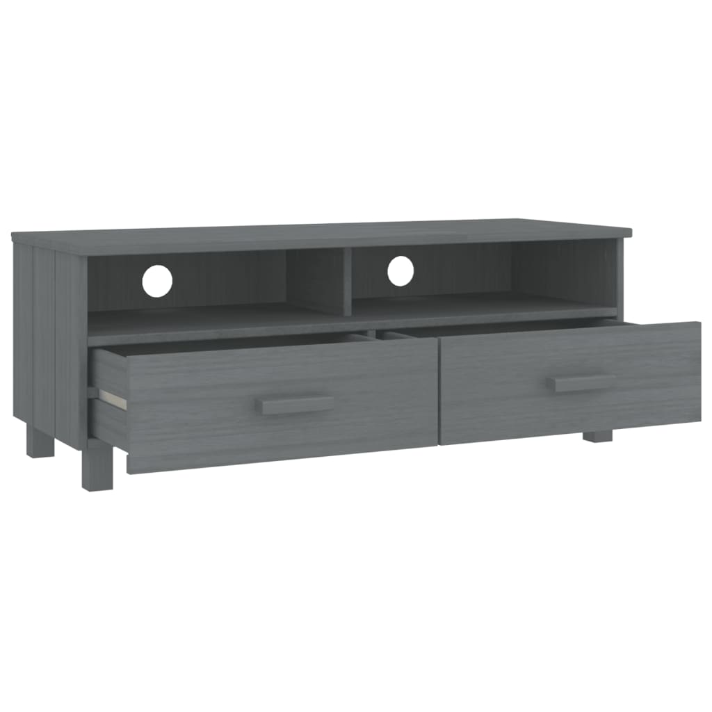TV ormarić HAMAR tamnosivi 106 x 40 x 40 cm od masivne borovine