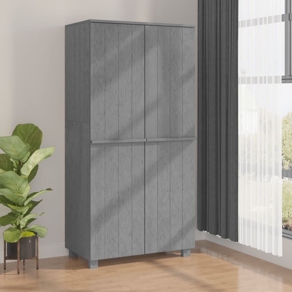 Ormar HAMAR tamnosivi 89 x 50 x 180 cm od masivne borovine