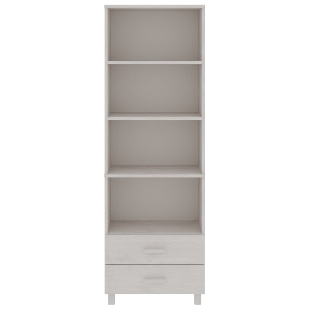 Visoka komoda HAMAR bijela 60 x 35 x 180 cm od masivne borovine