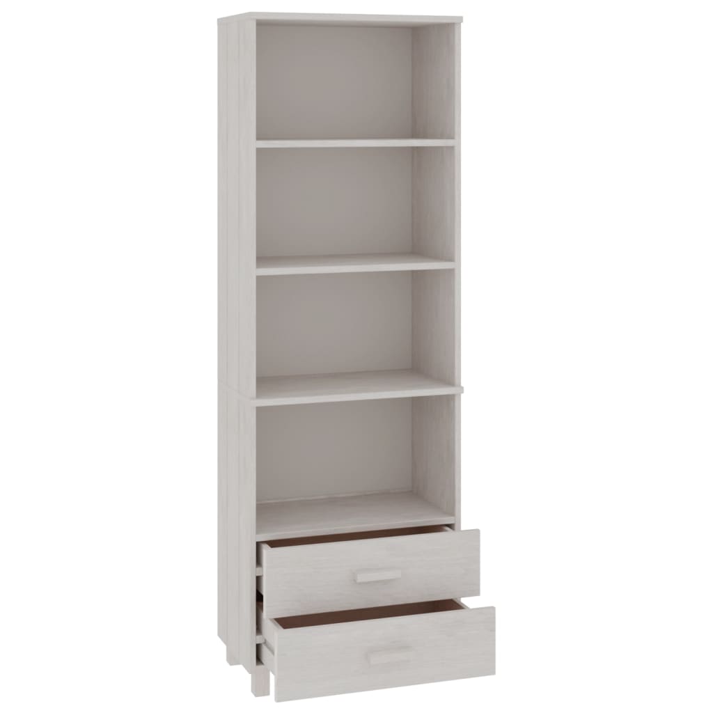 Visoka komoda HAMAR bijela 60 x 35 x 180 cm od masivne borovine