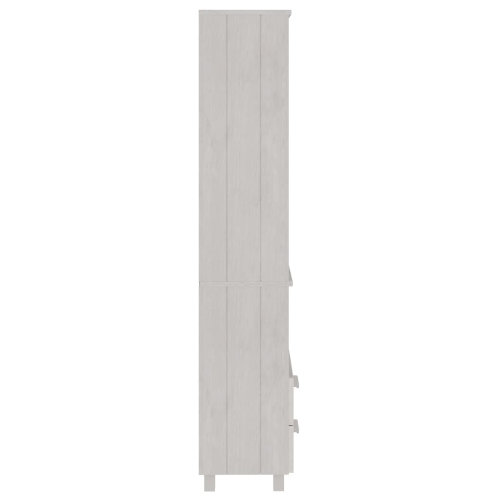 Visoka komoda HAMAR bijela 60 x 35 x 180 cm od masivne borovine