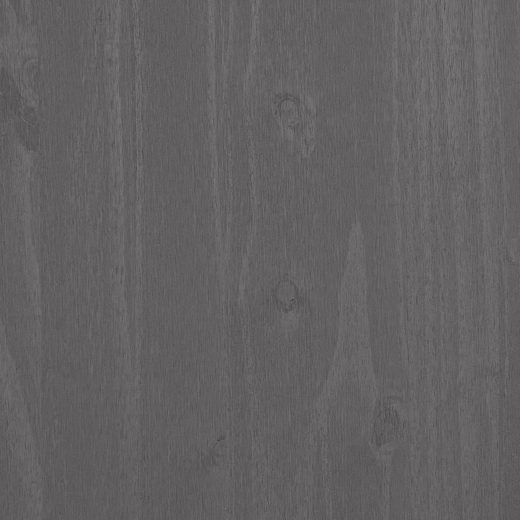 Visoka komoda HAMAR svjetlosiva 60x35x180 cm masivna borovina