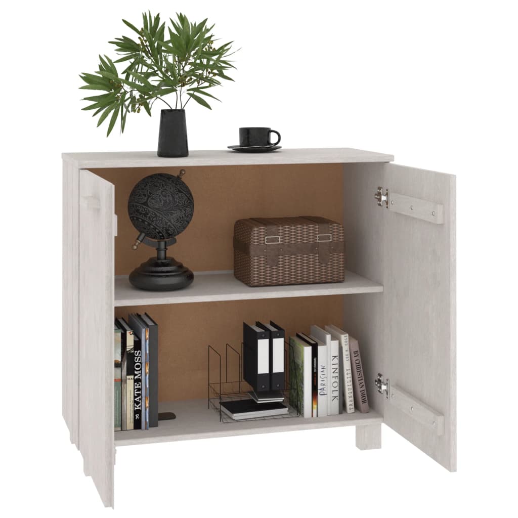 Komoda HAMAR bijela 85 x 35 x 80 cm od masivne borovine