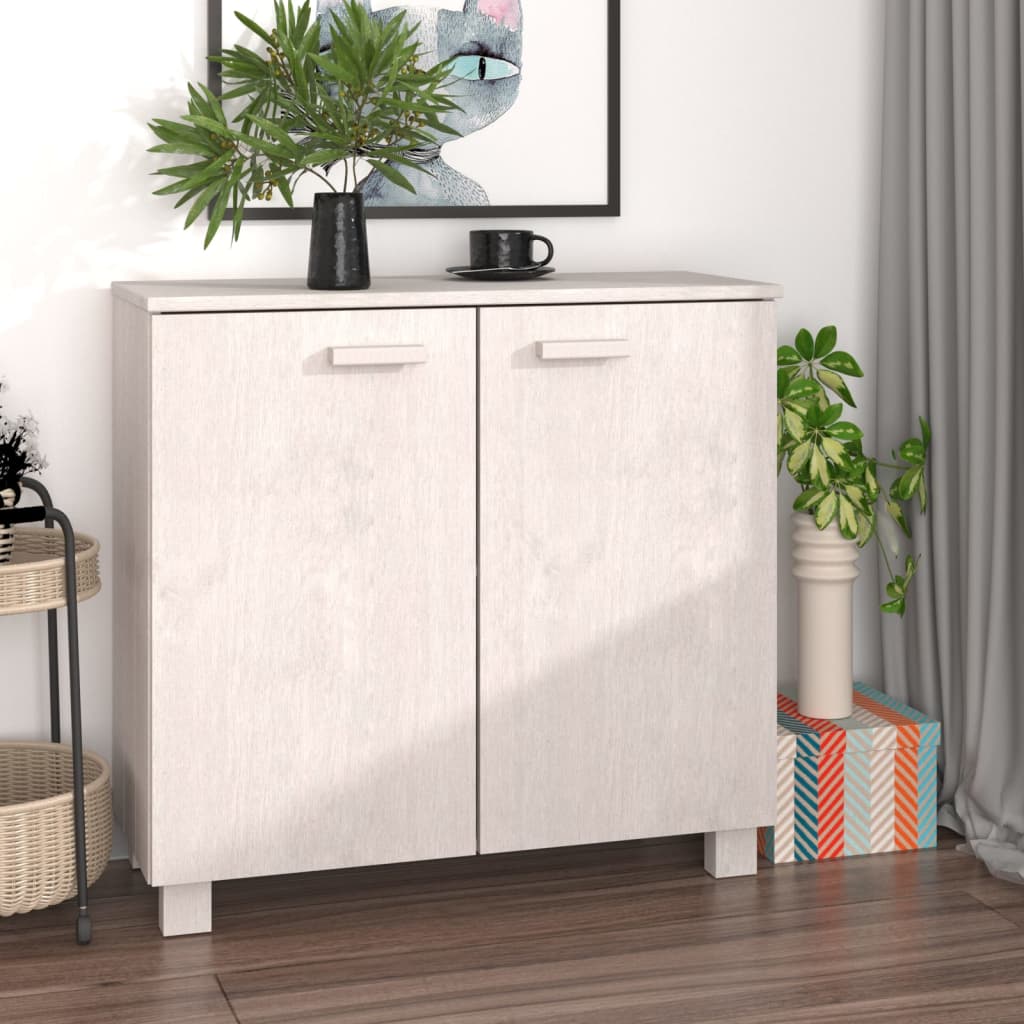 Komoda HAMAR bijela 85 x 35 x 80 cm od masivne borovine