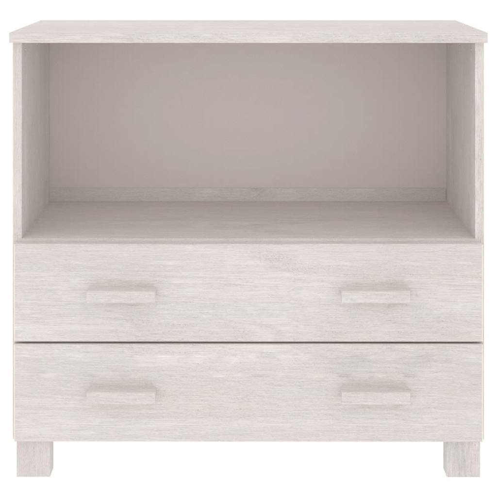 Komoda HAMAR bijela 85 x 35 x 80 cm od masivne borovine