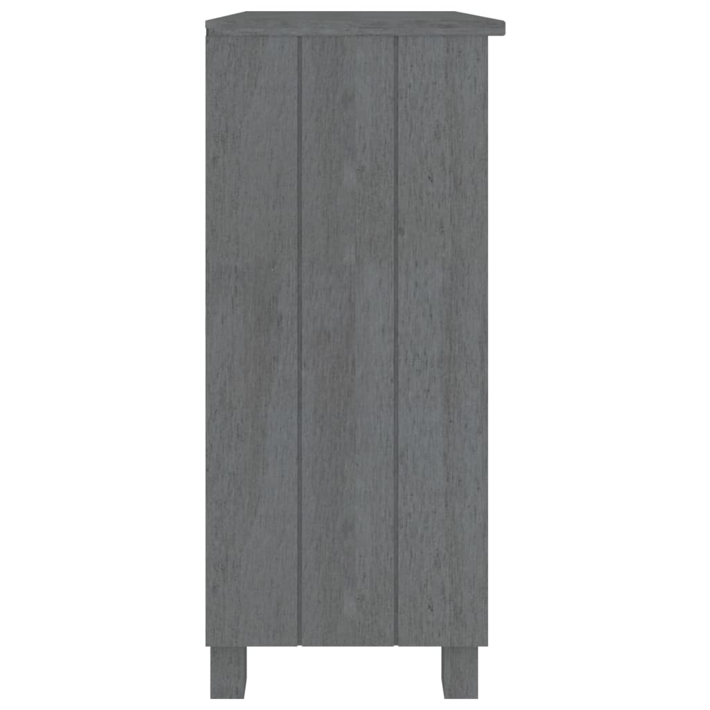 Komoda HAMAR tamnosiva 85 x 35 x 80 cm od masivne borovine
