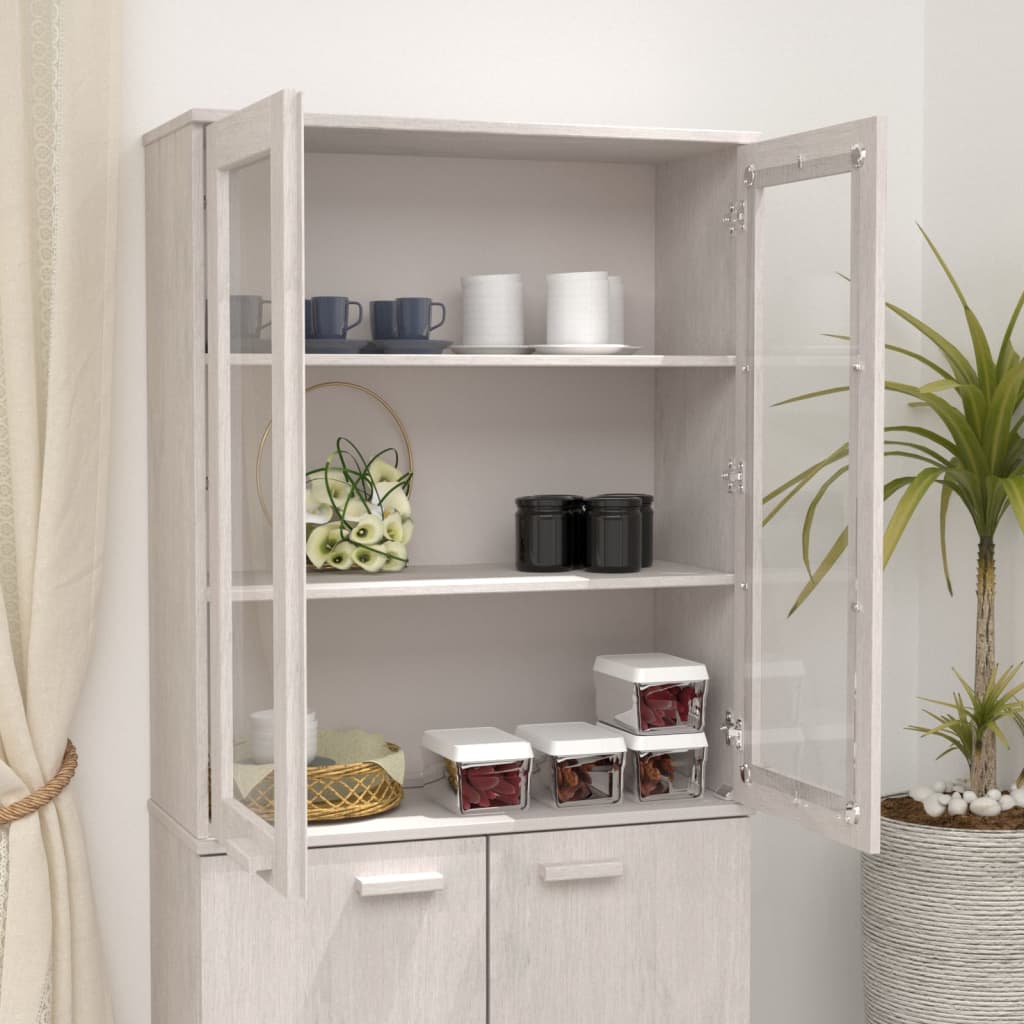 Gornji element za komodu HAMAR bijeli 85x35x100 cm od borovine
