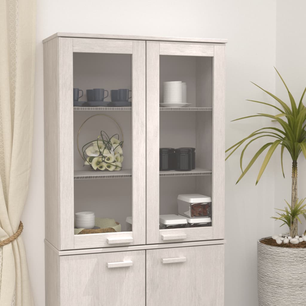 Gornji element za komodu HAMAR bijeli 85x35x100 cm od borovine