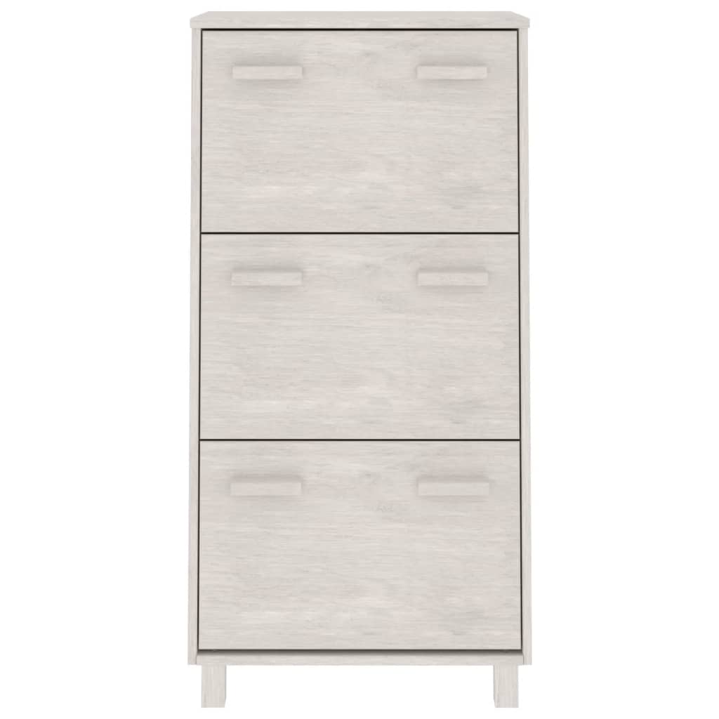Ormarić za cipele HAMAR bijeli 59,5x35x117 cm masivna borovina