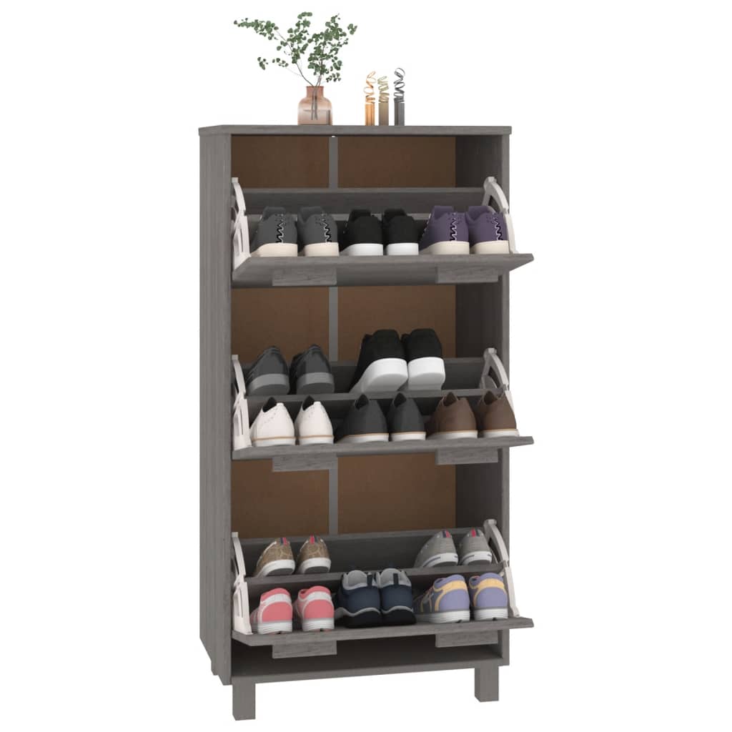 Ormarić za cipele HAMAR svjetlosivi 59,5x35x117 cm od borovine