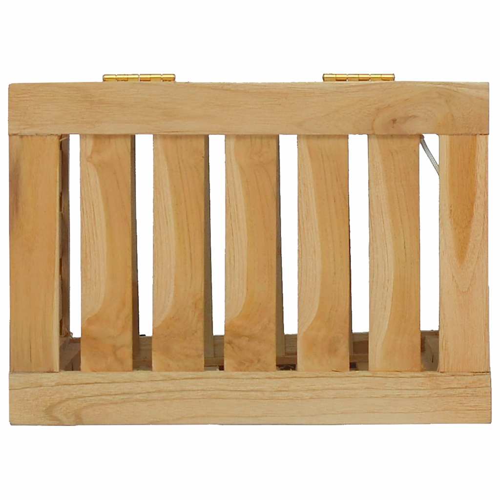 Košara za rublje 35 x 25 x 60 cm od masivne tikovine