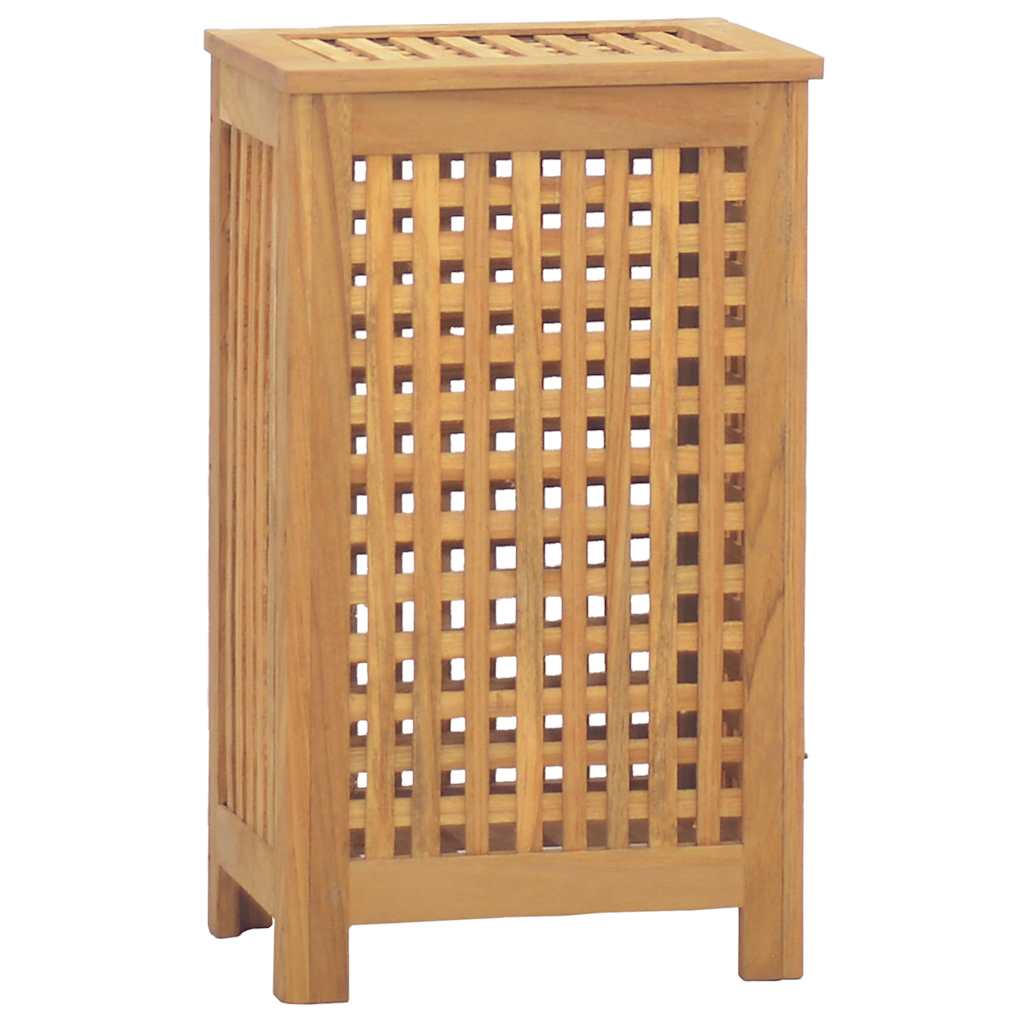 Košara za rublje 35 x 25 x 60 cm od masivne tikovine