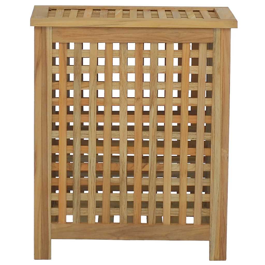 Košara za rublje 50 x 35 x 60 cm od masivne tikovine