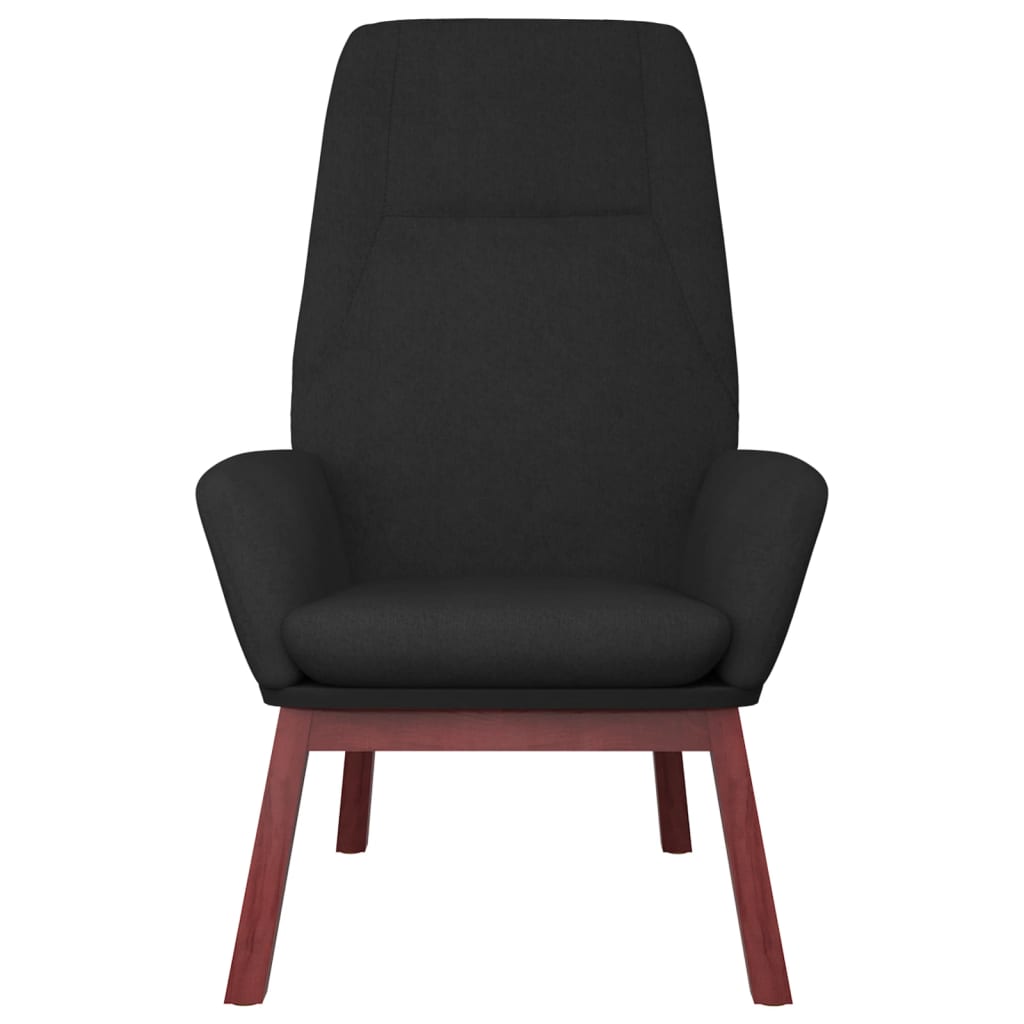 Stolica za opuštanje od tkanine crna