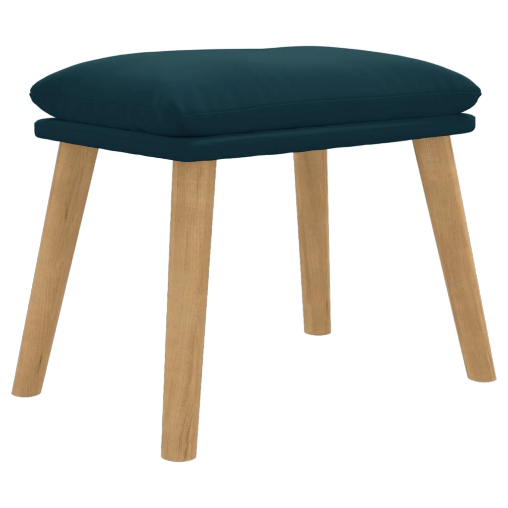 Tabure plavi 45x29,5x35 cm baršunasti