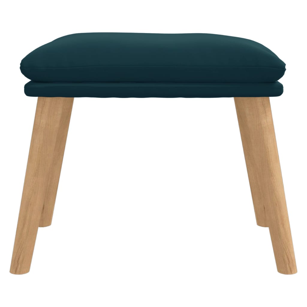 Tabure plavi 45x29,5x35 cm baršunasti