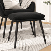 Tabure crni 45x29,5x35 cm baršunasti