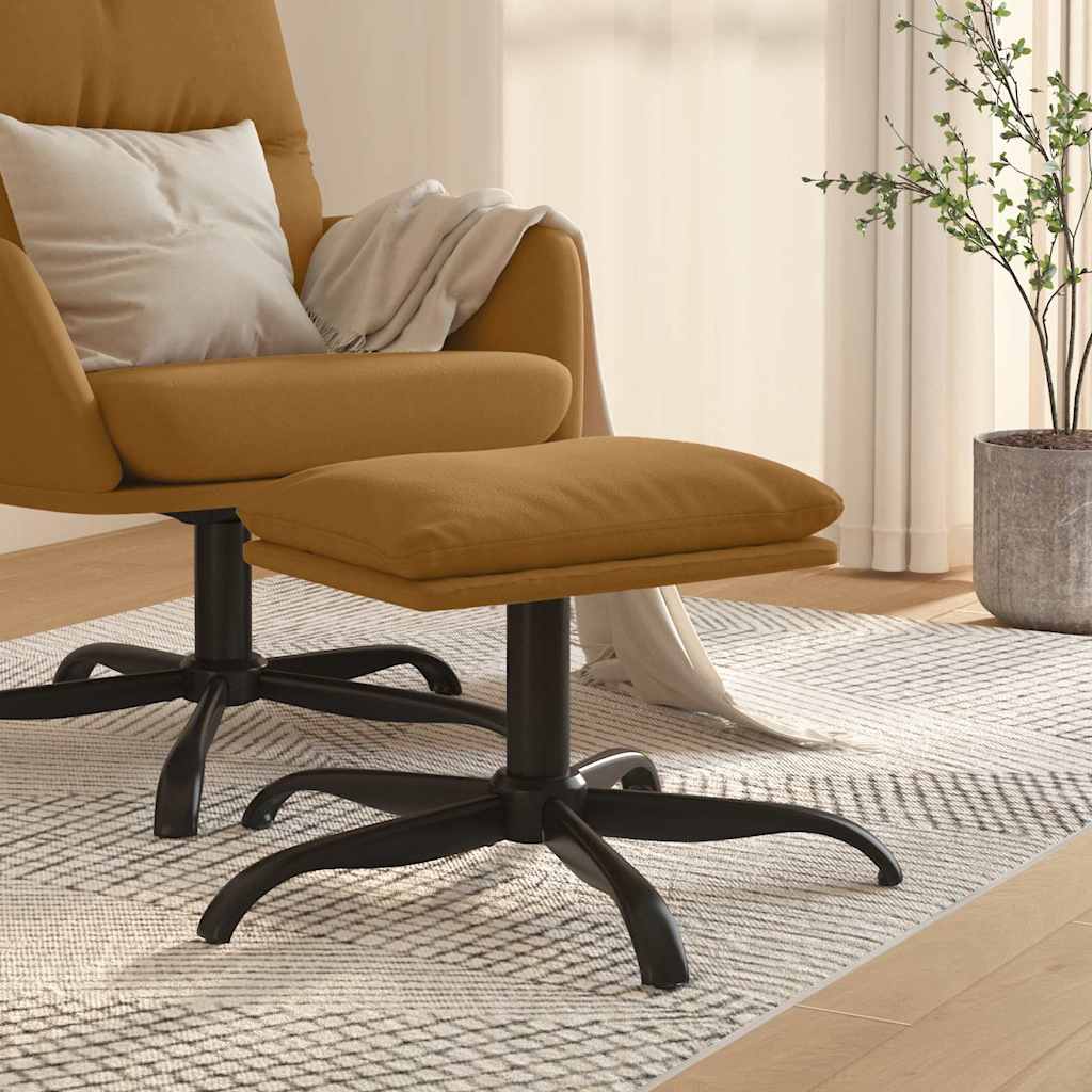 Tabure smeđi 60x60x36 cm baršunasti