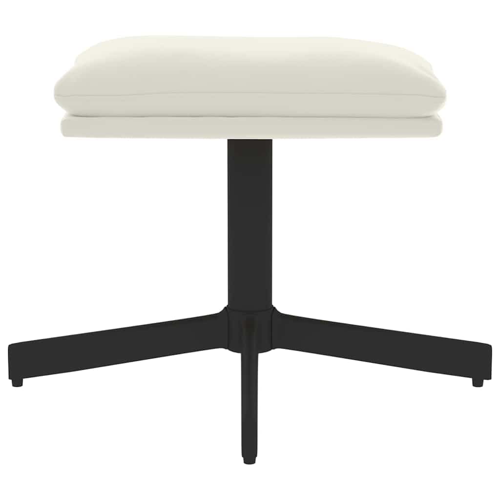 Tabure krem bijeli 60x60x36 cm baršunasti