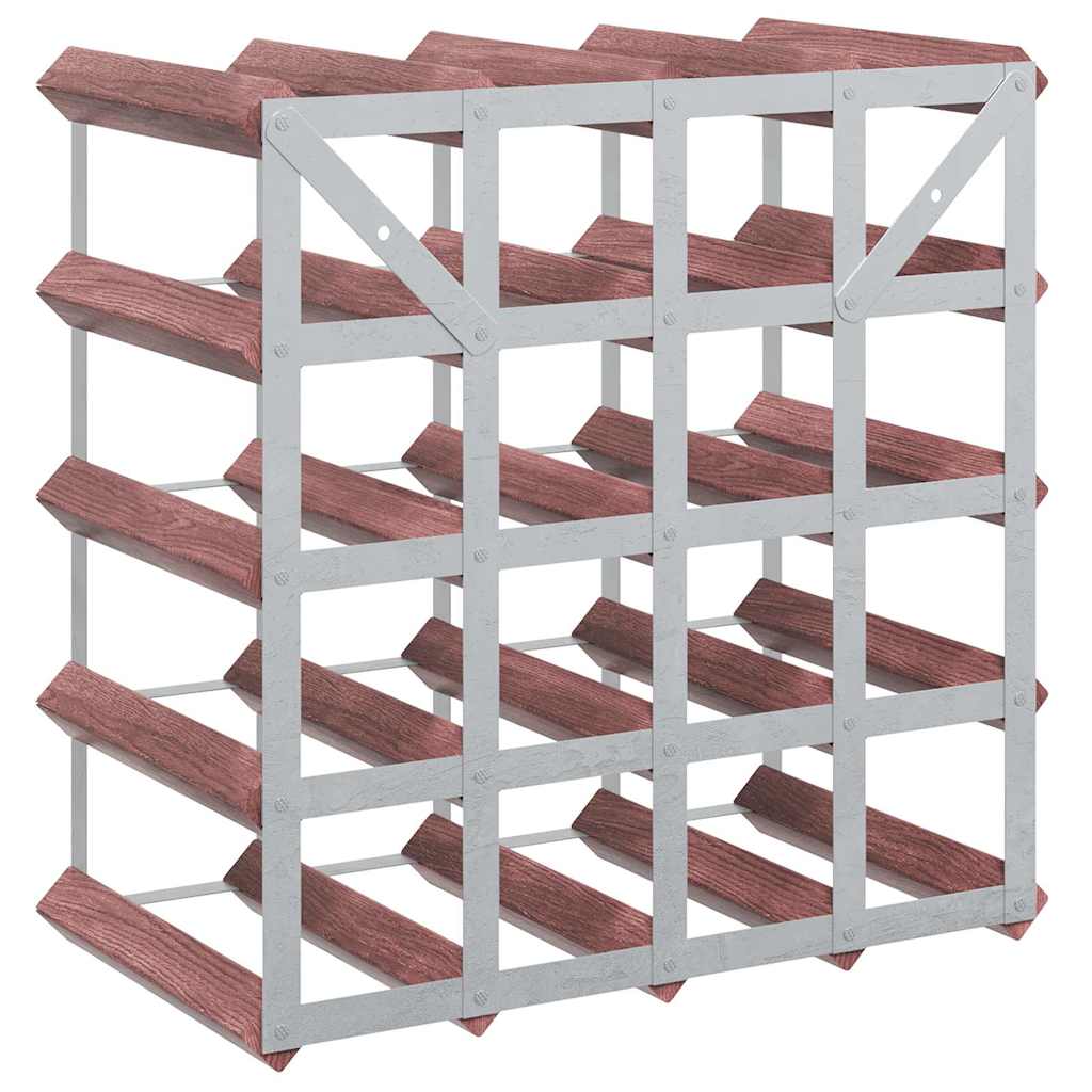 Stalak za vino za 20 boca smeđi od masivne borovine
