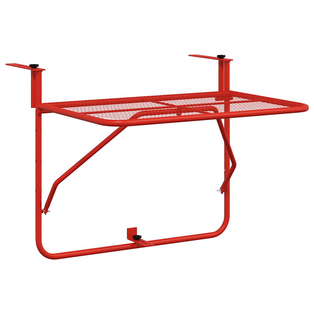 Balkonski stol crveni 60 x 40 cm čelični