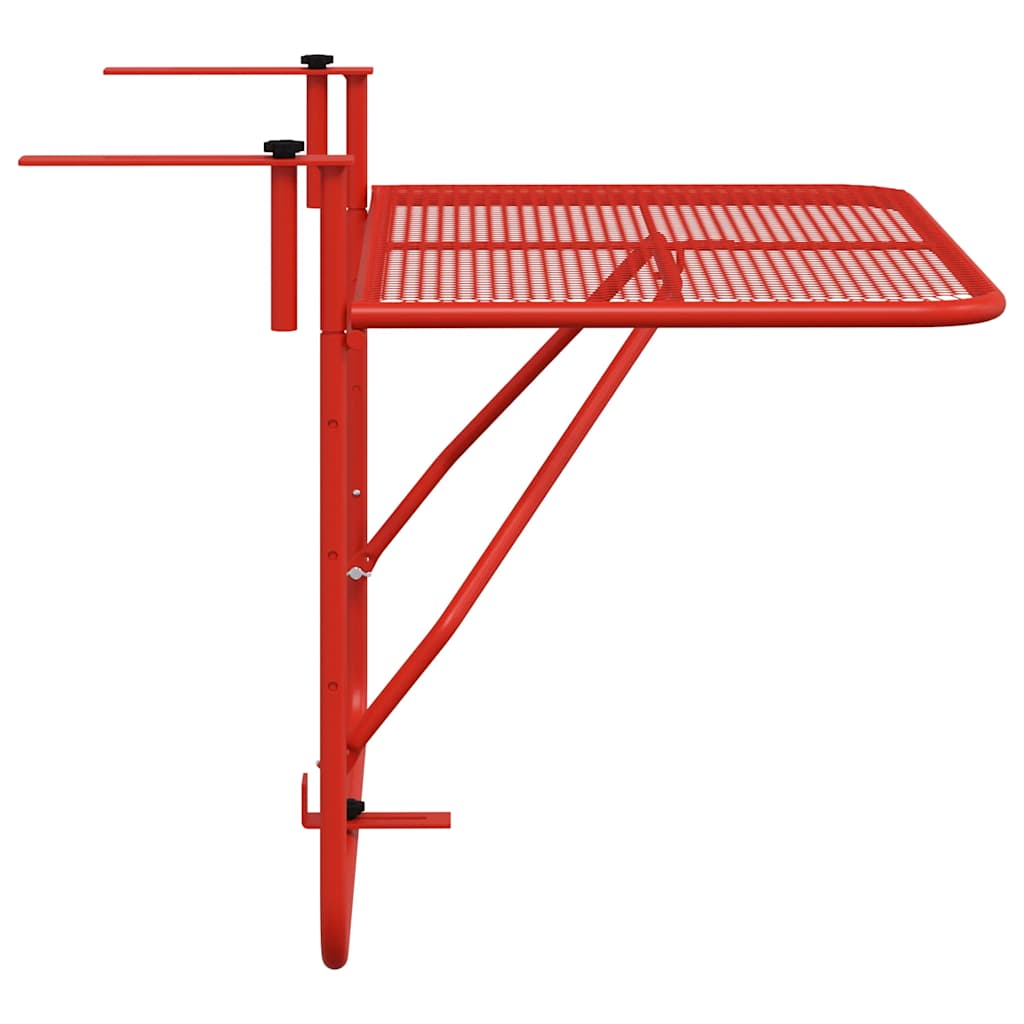 Balkonski stol crveni 60 x 40 cm čelični
