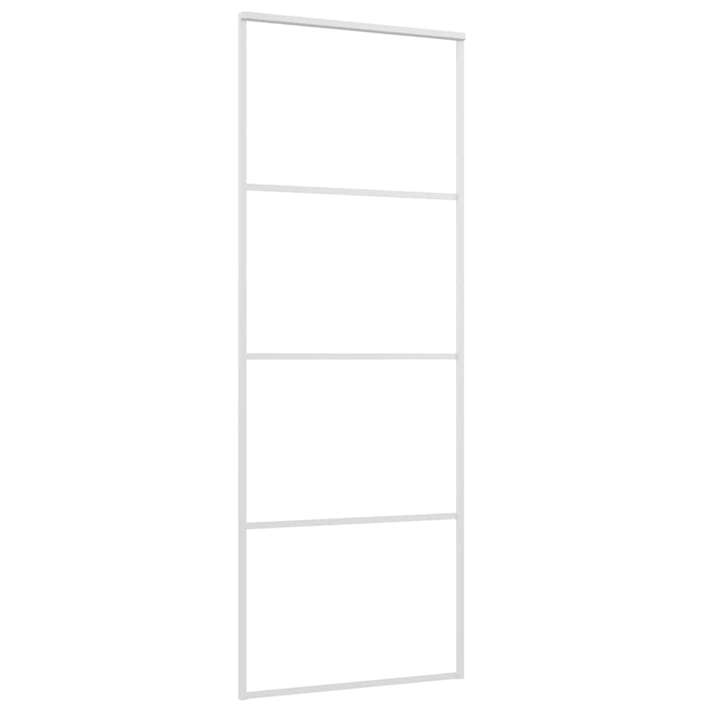 Klizna vrata od stakla ESG i aluminija 76 x 205 cm bijela