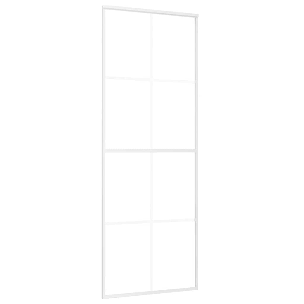Klizna vrata od mutnog stakla ESG i aluminija 76x205 cm bijela