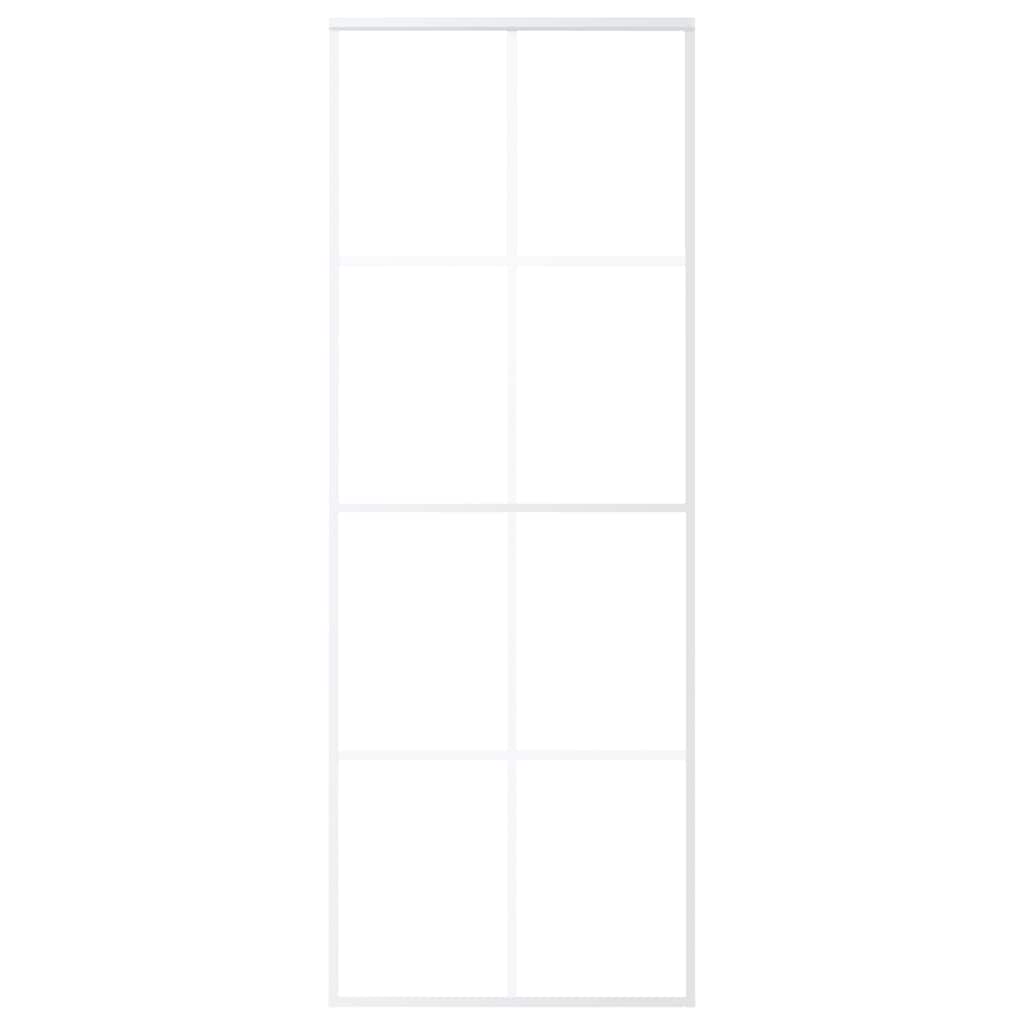 Klizna vrata od mutnog stakla ESG i aluminija 76x205 cm bijela