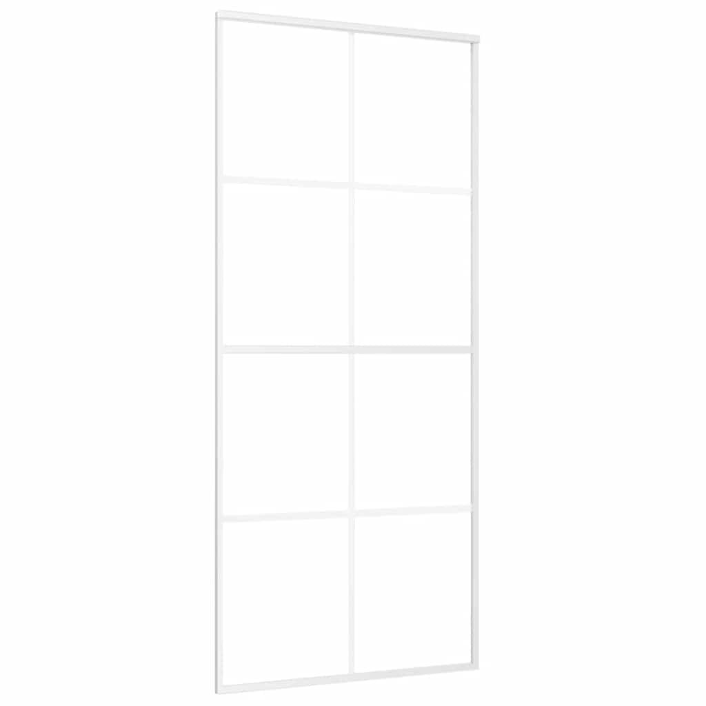 Klizna vrata od mutnog stakla ESG i aluminija 90x205 cm bijela