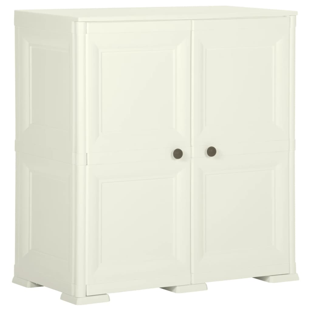 Plastični ormarić 79 x 43 x 85,5 cm izgled drva boja vanilije