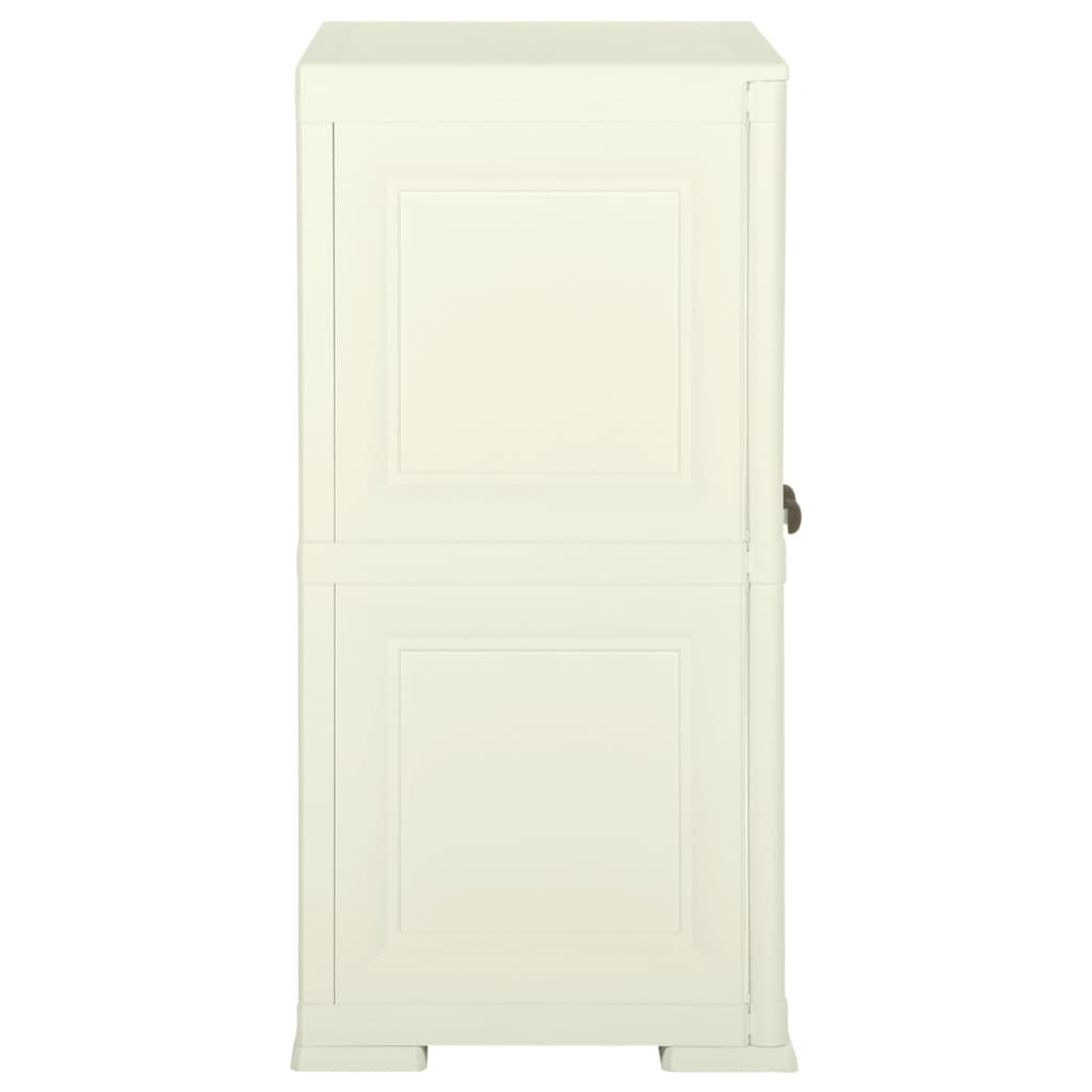 Plastični ormarić 79 x 43 x 85,5 cm izgled drva boja vanilije