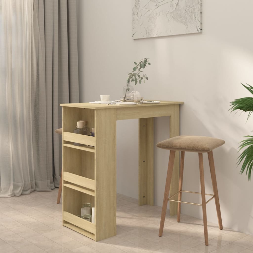 Barski stol sa stalkom boja hrasta 102 x 50 x 103,5 cm drvena