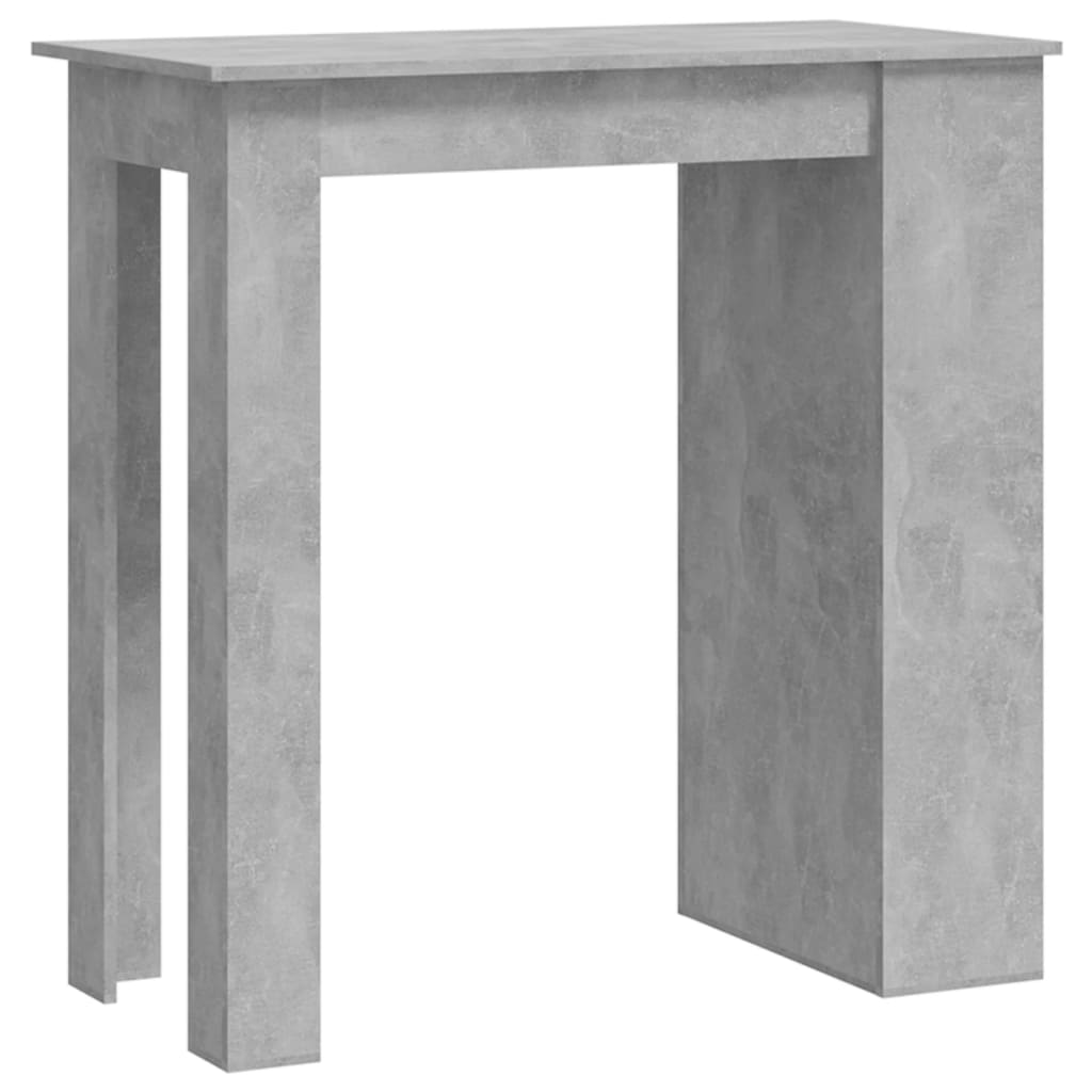 Barski stol sa stalkom za pohranu boja betona 102x50x103,5 cm