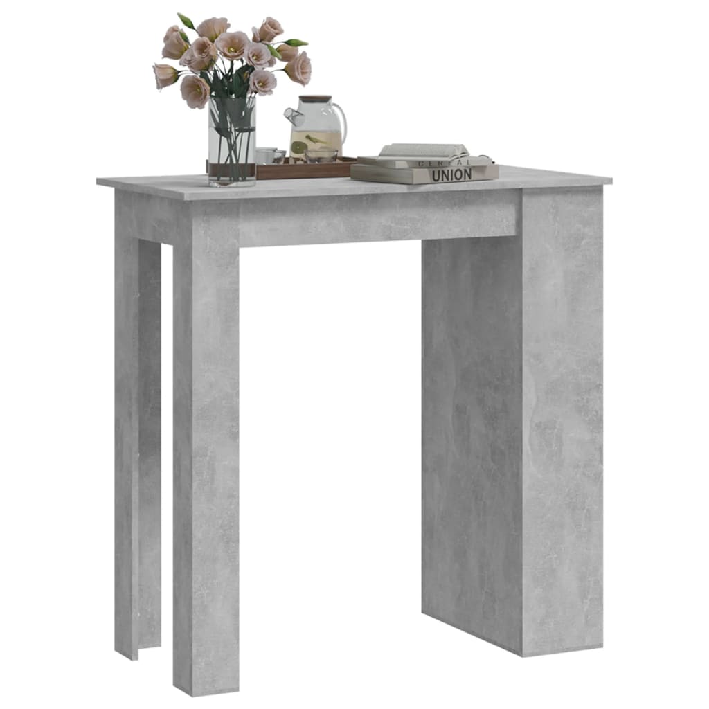 Barski stol sa stalkom za pohranu boja betona 102x50x103,5 cm