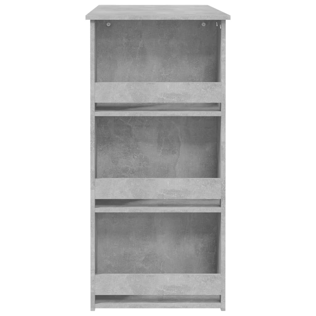 Barski stol sa stalkom za pohranu boja betona 102x50x103,5 cm